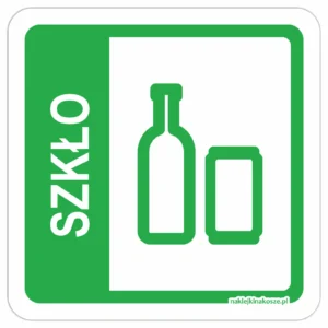 Naklejka na kosz do segregacji szkła (15W5)