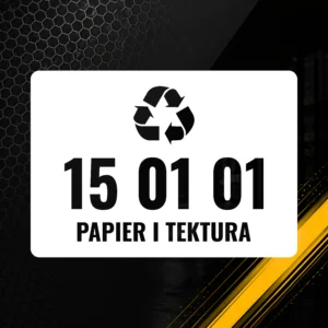 Naklejka z kodem odpadu 15 01 01 – Papier i tektura