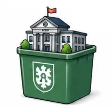 Naklejki na kosze do segregacji odpadów biodegradowalnych