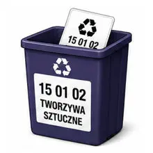 Naklejki na kosze do segregacji odpadów biodegradowalnych