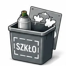 Naklejki na kosze do segregacji odpadów biodegradowalnych