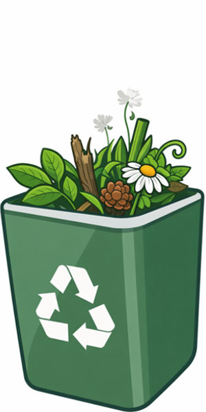 Zielone - naklejka na kosz